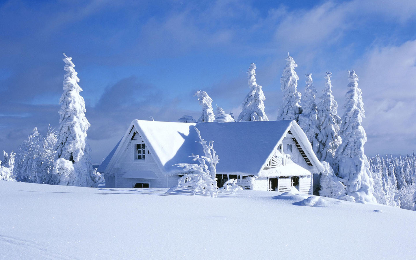 冬季好看的河流雪景高清壁纸-壁纸图片大全